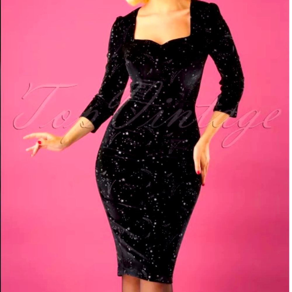 Collectif Mainline Vanessa Make A Wish Pencil Dres